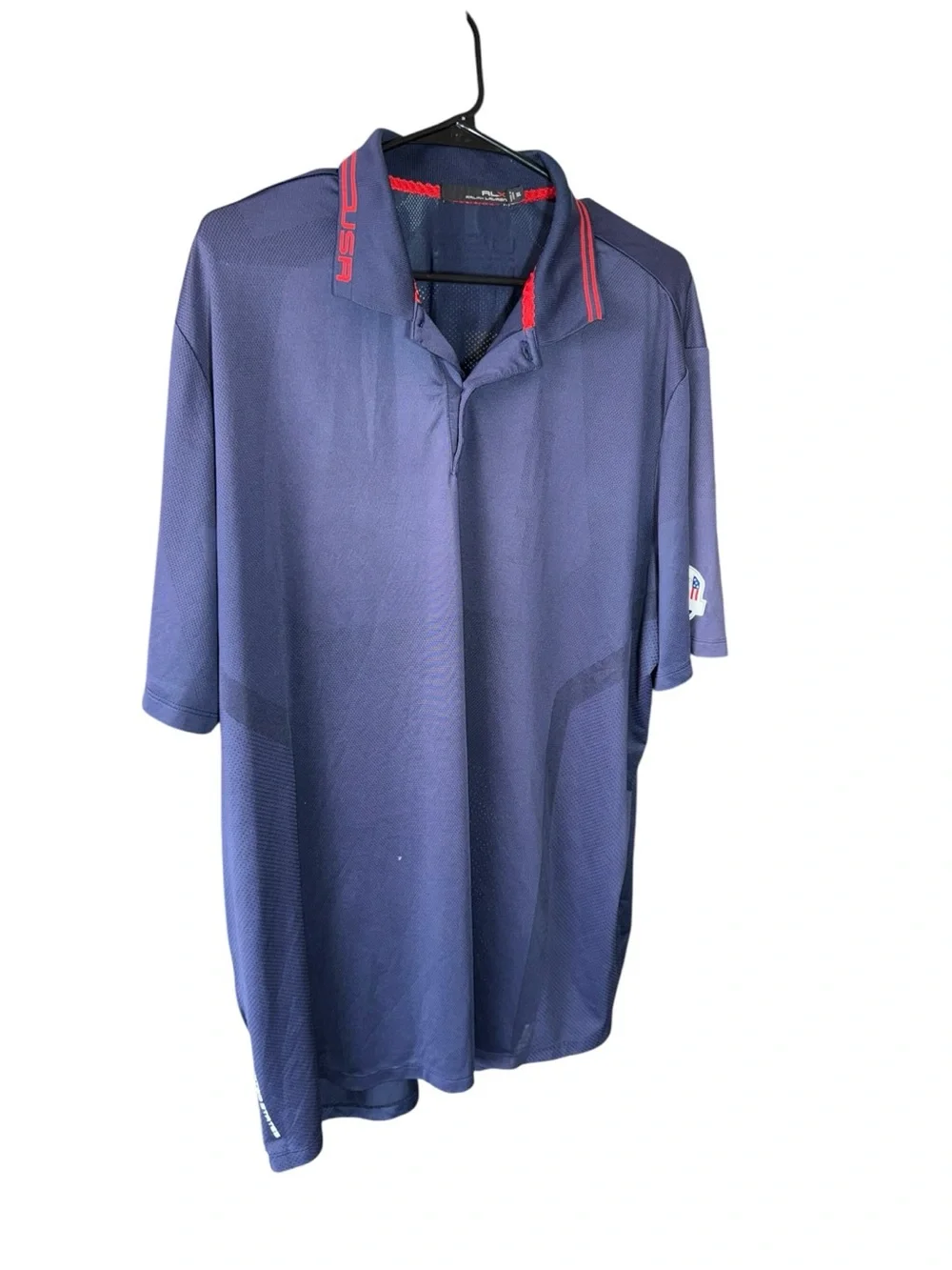 RLX Ralph Lauren USA 2016 Ryder Cup Golf Polo Men’s XXL Team USA FLAW